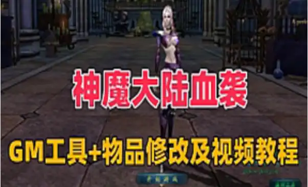 网单 神魔大陆血袭网游单机版 带GM工具+商城物品修改等工具 视频教程