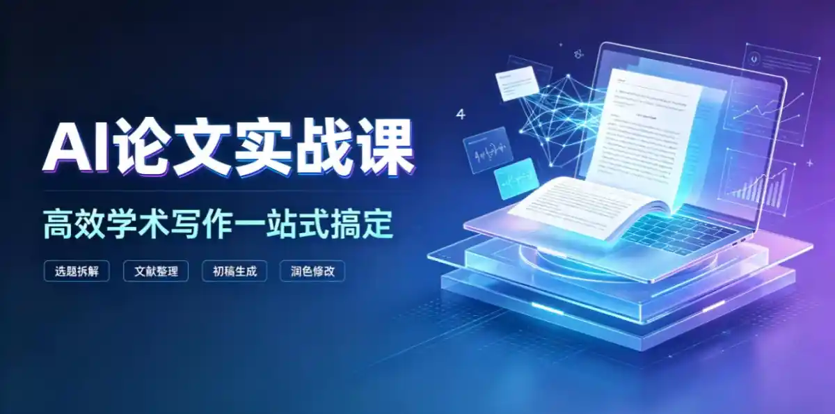 AI论文实战课，高效学术写作一站式搞定